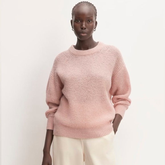 🌸EVERLANE THE COCOON CREW IN ALPACA SWEATER IN CAFE CREME XS - Picture 3 of 9